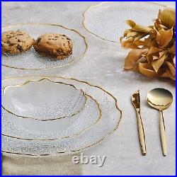 Glass Dinner Set for 4 People, 12 Pieces, Crockery and Plates Set, Table Service