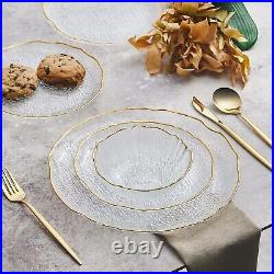 Glass Dinner Set for 4 People, 12 Pieces, Crockery and Plates Set, Table Service
